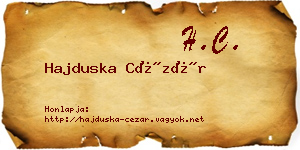 Hajduska Cézár névjegykártya